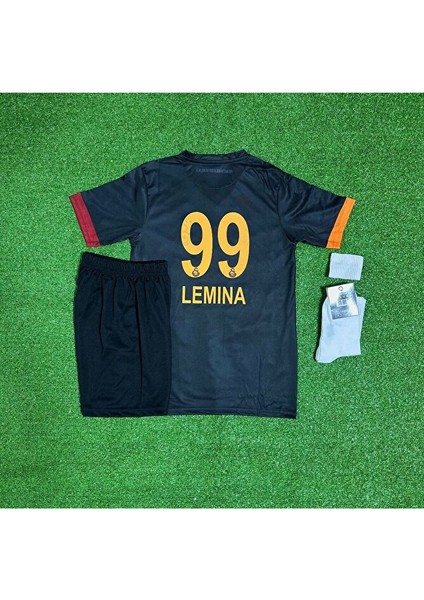 Galatâsarây Special 2025/. Lemina Siyah Çocuk Forması 4lü Set