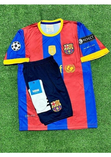 2011 Barcelona Şampiyonlar Ligi Isimsiz Forma Takımı 3'lü Set Çorap Hediyeli