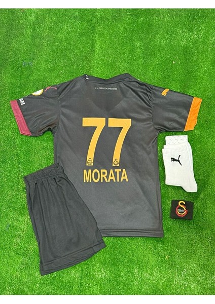 Galatâsarây Special 2025/. Alvaro Morata Siyah Çocuk Forması 4lü Set