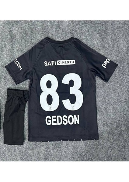 BEŞIKTAŞ./.2024/2025 Yeni Sezon Gedson Fernandes.\\ Siyah Renk Deplasman Kısa Kol Çocuk Forması
