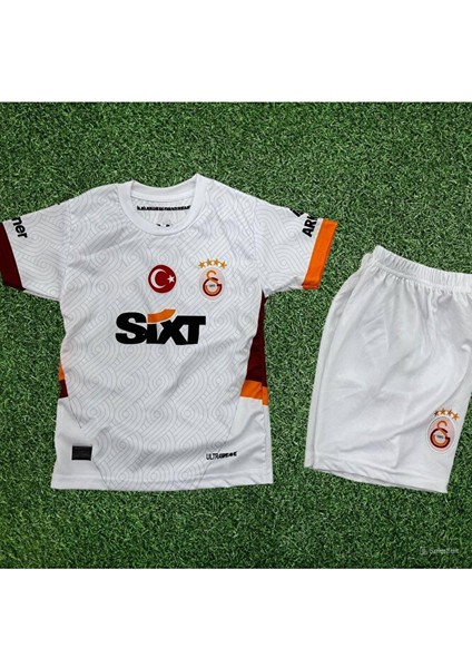 2024/25/GÆLATÂSARÂY.Y I.c.a.r.d.i 9 Deplasman Beyaz Çocuk Forması 3'lü Set T-Shirt