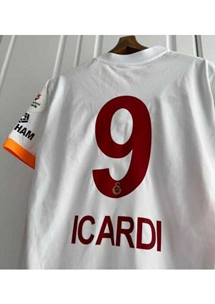 2024/25/GÆLATÂSARÂY.Y I.c.a.r.d.i 9 Deplasman Beyaz Çocuk Forması 3'lü Set T-Shirt modelleri