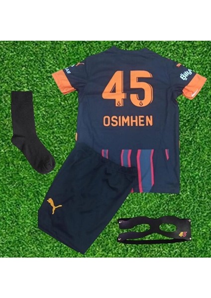 Galatâsarây/.vitor-Osimhênn-45 Siyah Alternatif Yeni Sezon Futbol Çocuk Forması Maske Hediye