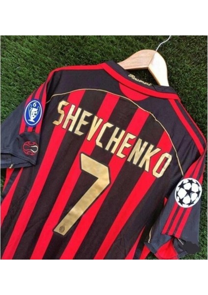 Ac Milan 2008/9 Sezon Retro #7 Shevcenko Futbol Çocuk Forması 3'lü Set (Siyah)