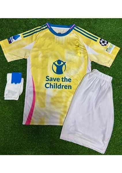 J.u.v.e.n.t.u.s Kenan Yıldız 10 Numara Deplasman Sarı Çocuk Forma Takımı 3'lü Set Çorap Hediyeli fiyatları