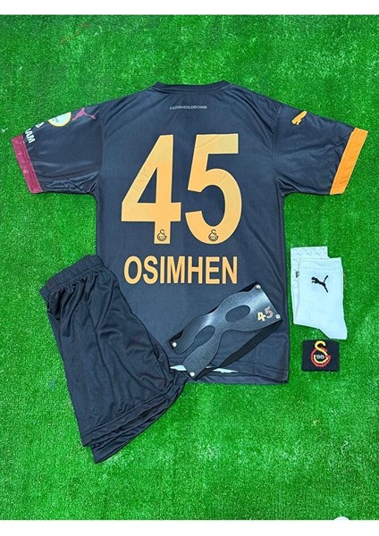 5 Yıldız Galatâsarây Special 2025/.\V.OSIMHEN45 Iç Saha Çocuk Forması 5lü Set Maske Hediyeli