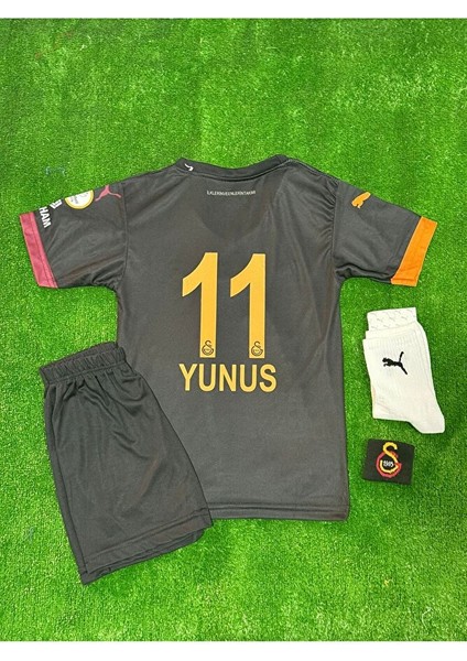 Galatâsarây Special 2025/. Yunus Akgün Siyah Çocuk Forması 4lü Set