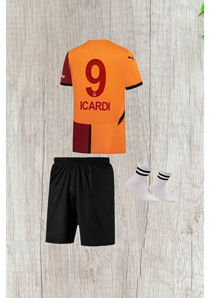 Yeni Sezon 2024/25 Galatasar Y-Icardi-9 Çocuk Parçalı Forması (Forma Şort Çorap)