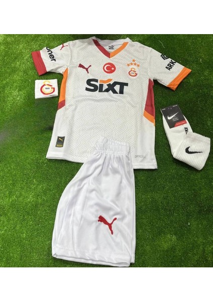 5-Yıldızlı Galatâsarây./ Leroy Sane / 2024/25 Deplasman Beyaz Yeni Sezon 4'lü Set fiyatları