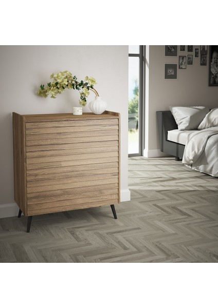 Hunerika Velimor Premium 4 Çekmeceli Şifonyer ,minifiks Bağlantılı