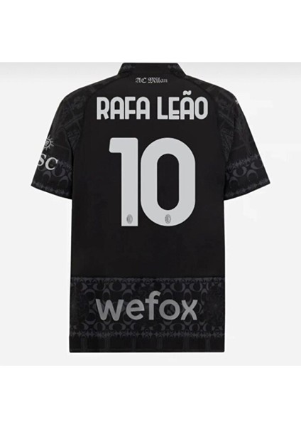 A.c Milan 2023/24 Yeni Sezon Rafa Leao Özel Tasarım Konsept Forması Siyah Forma
