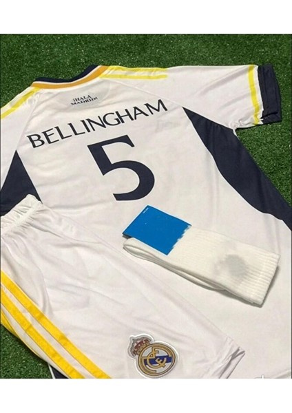 Real Madrid 2023-24 Sezon Jude Bellingham Iç Saha Çocuk Forması 3'lü Set