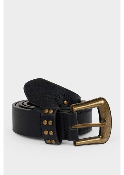 Kadın Suni Deri Jean Kemeri F3367AXNS