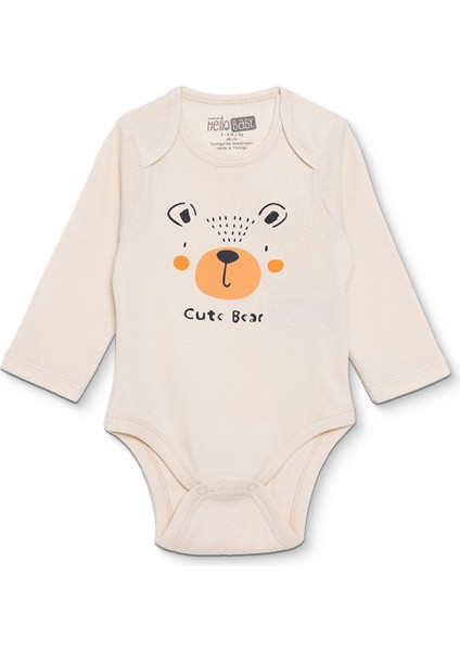 Erkek Bebek Uzun Kol Body Ribana Zarf Yaka