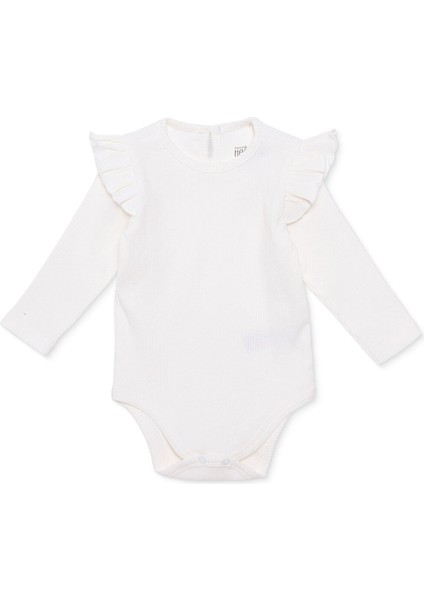 Kız Bebek Uzun Kol Body Fırfırlı Yaka Uzun Kol