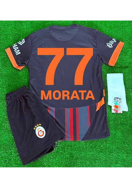 Galatasaray.alvaro Morata Yeni Sezon Siyah Çocuk Futbol Forması