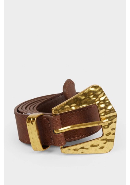 Kadın Suni Deri Jean KEMERI F3363AXNS