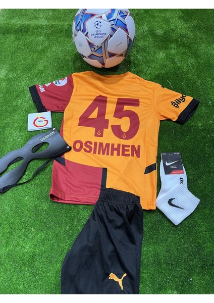 V.osimhên Kırmızı Yeni Sezon 2024/2025 Çocuk Forması Maske ve Çorap ve Bileklik Hediyeli -