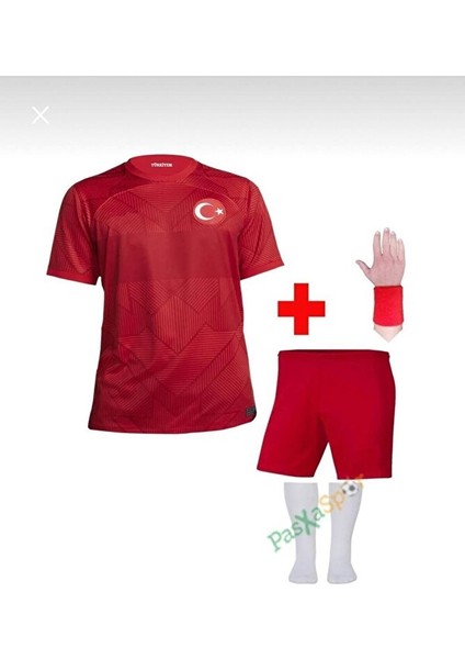 Türkiye Euro 2024 Kırmızı Çocuk Forması 3'lü Set