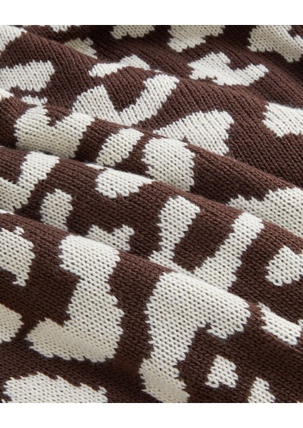 Leopardo Koltuk Şalı 130X170 cm Kahve - Bej fırsatları