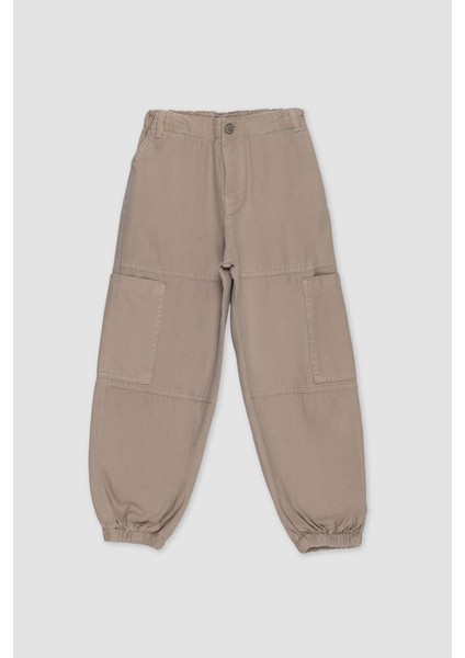 Kız Çocuk Paraşüt Kargo Pamuklu Pantolon D2455A825AU