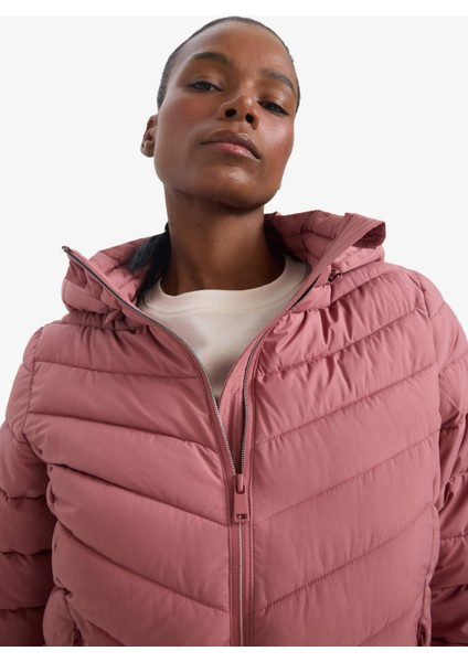 Fit Su İtici Regular Fit Kapüşonlu Fermuarlı Cepli Şişme Mont E9253AX25AU fırsatları