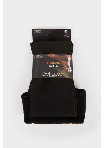 Kadın Siyah Termal Külotlu Çorap fırsatları