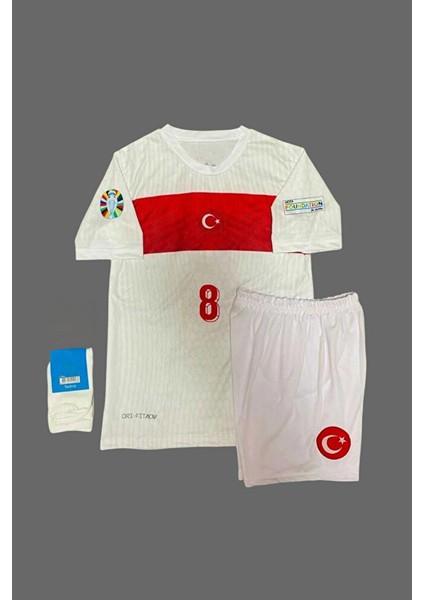 Türkiye Euro Çocuk 8 Numara 2024 Yeni Sezon Forması (Beyaz)