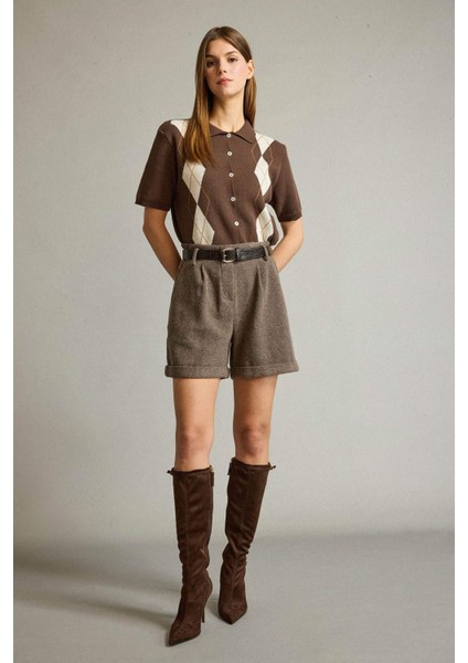 Kemerli Cepli Dokuma Şort G4308AX25WN modelleri