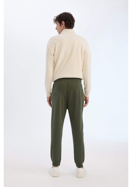 Regular Fit Beli Bağcıklı Lastikli Paça Cepli Basic Düz Kalın Jogger Eşofman ALTI A6470AX24AU