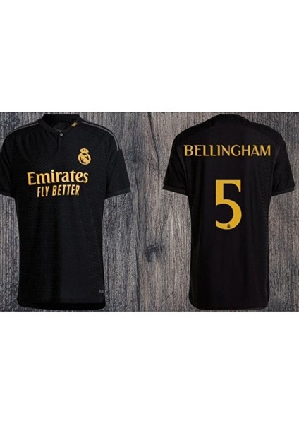 Yeni Sezon Bellıngham 5 Konsept Siyah Düğmeli Forması R./m.a.d.r.i.d