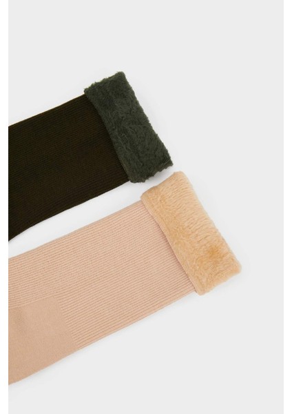 Kadın Termal 2'li Termal Kışlık Çorap F8876AXNS