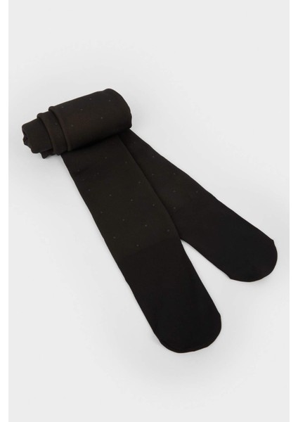 Kadın Puantiyeli Termal Külotlu Çorap