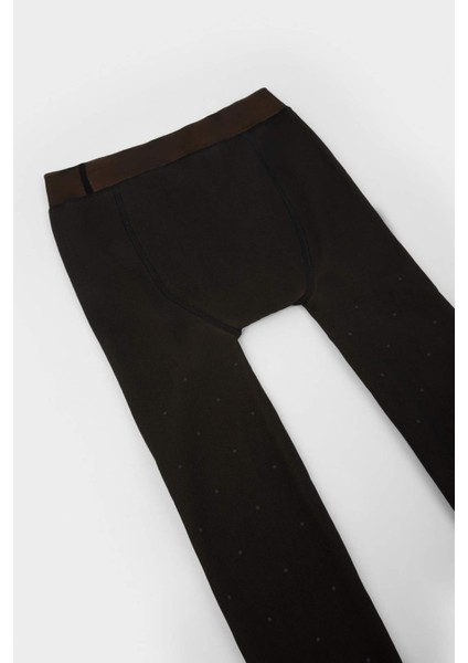 Kadın Puantiyeli Termal Külotlu Çorap