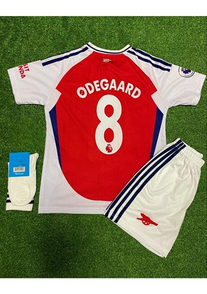 Arsenal Iç Saha #8 Odegaard Çocuk Futbol Forması modelleri