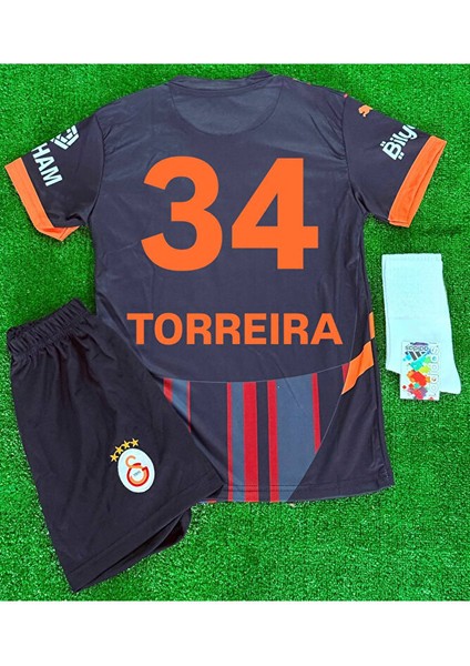 2024/2025 Sezon Lucas TORREIRA34 Siyah Alternatif Yeni Sezon Özel Çocuk Futbol Forması