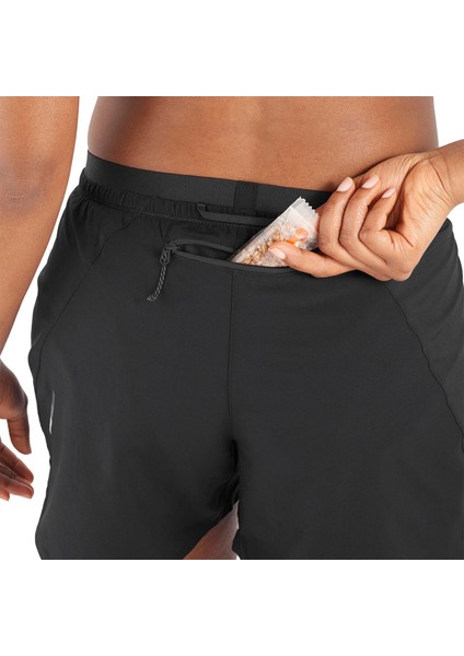Cross 5'' Short Kadın Siyah Koşu Şortu