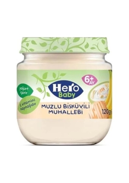 Bfs Hero Baby Muzlu Bisküvili Muhallebi Kavanoz Mama 120 gr
