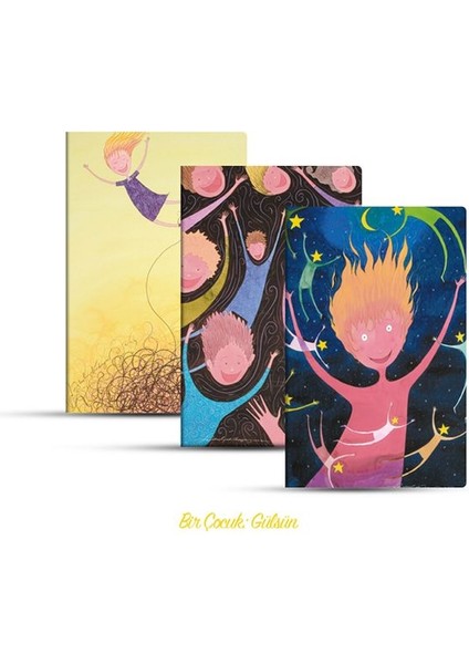 Üçlü Çizgili Defter Seti: Bir Çocuk: Gülsün