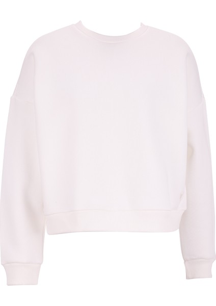 Bisiklet Yaka Düz Ekru Kadın Sweatshırt Ravello-Y fiyatları