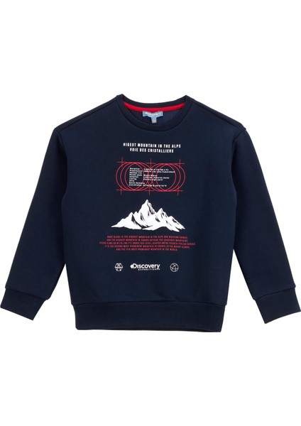 Baskılı Erkek Çocuk Lacivert Sweatshırt D5WB-SWT3055