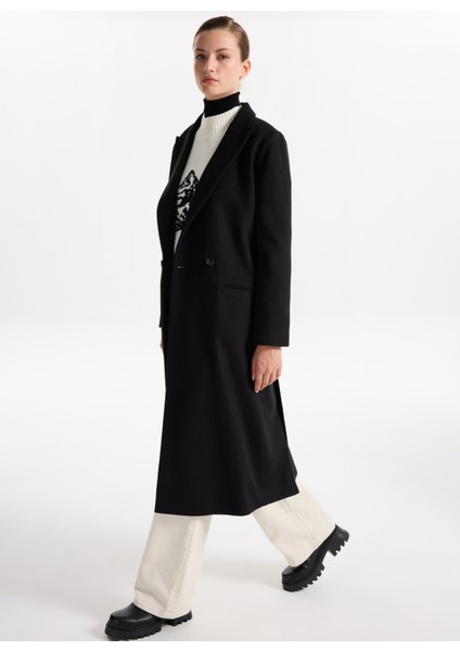 Siyah Kadın Manto F5WL-MN0140