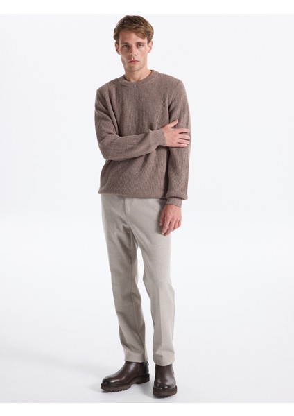 Bisiklet Yaka Regular Fit Düz Vizon Erkek Kazak FC4WM-KZK 2599. fiyatları