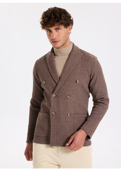 Vizon Erkek Slim Fit Balıksırtı Ceket F5WM-CKT 2339