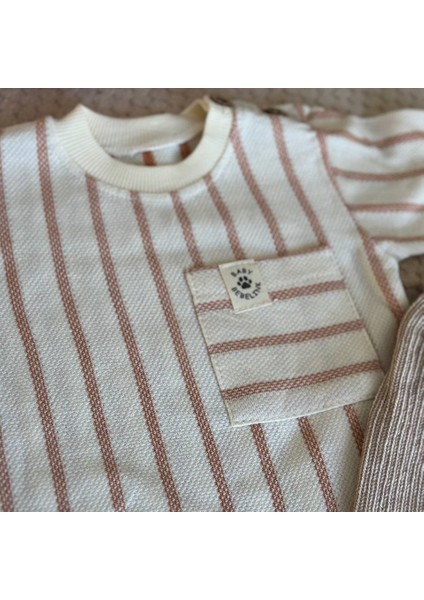 Erkek Bebek/çocuk Cepli Çizgili Takım modelleri