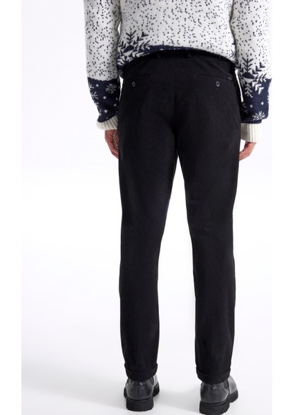 Bağlamalı Bel Duble Paça Jogger Siyah Erkek Pantolon F5WM-PNT 2537 fırsatları
