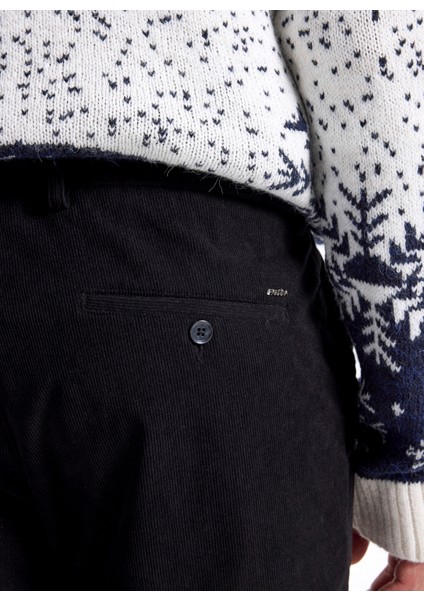 Bağlamalı Bel Duble Paça Jogger Siyah Erkek Pantolon F5WM-PNT 2537 indirimleri