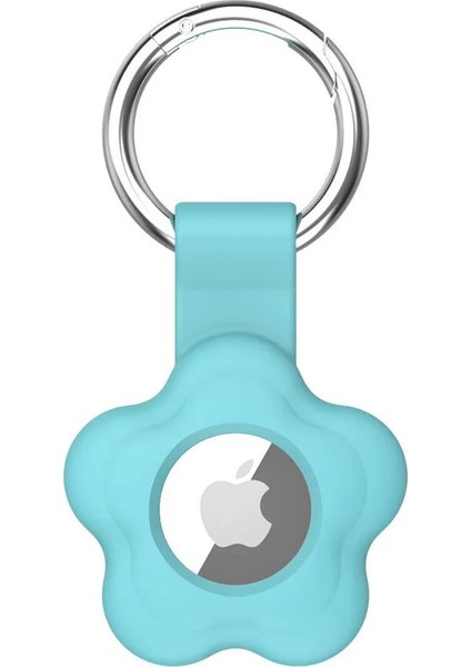 Apple Airtag Çiçek Desenli Silikon Anahtarlık Kılıf – Soft Kaplama & Tam Koruma