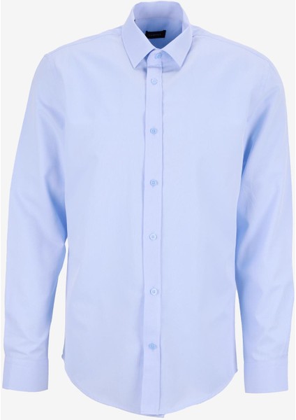 Slim Fit Gömlek Yaka Armürlü Mavi Erkek Gömlek Maydos-Y 303 fiyatları