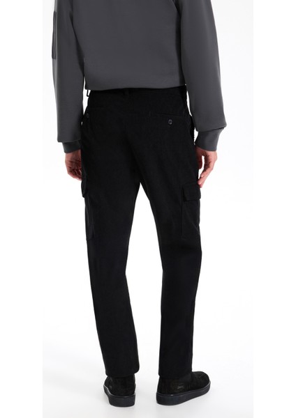 Normal Bel Düz Paça Relaxed Siyah Erkek Kargo Pantolon J5WM-PNT7868 indirimleri